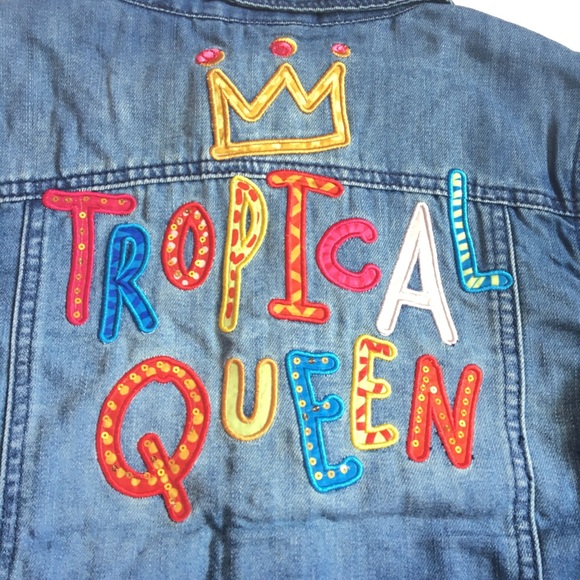 Desigual Girls Chaq Puqui Denim Jacket Size 13/14 - Picture 3 of 10